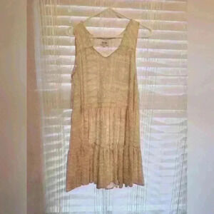 EUC women's sundress, beige & white, sz L, by True Craft, $12
